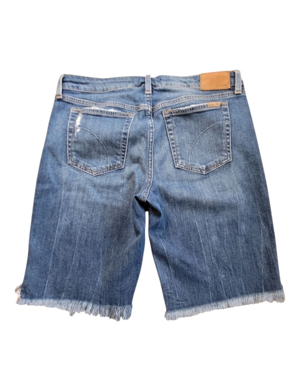 Joe’s Jeans The Finn Bermuda Shorts 29 Mid Rise Frayed Distressed Denim - Picture 4 of 16